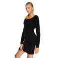 thumbnail image 2 of No Boundaries Women's Eyelash Sweater Dress, 2 of 6