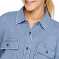 thumbnail image 4 of No Boundaries Women's Waffle Shacket, 4 of 6