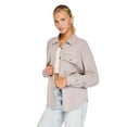 thumbnail image 2 of No Boundaries Women's Waffle Shacket, 2 of 6