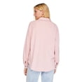 thumbnail image 3 of No Boundaries Women's Waffle Shacket, 3 of 6