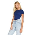 thumbnail image 2 of No Boundaries Women's Rib Baby Tee, 2 of 6