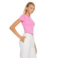 thumbnail image 2 of No Boundaries Women's Rib Baby Tee, 2 of 6