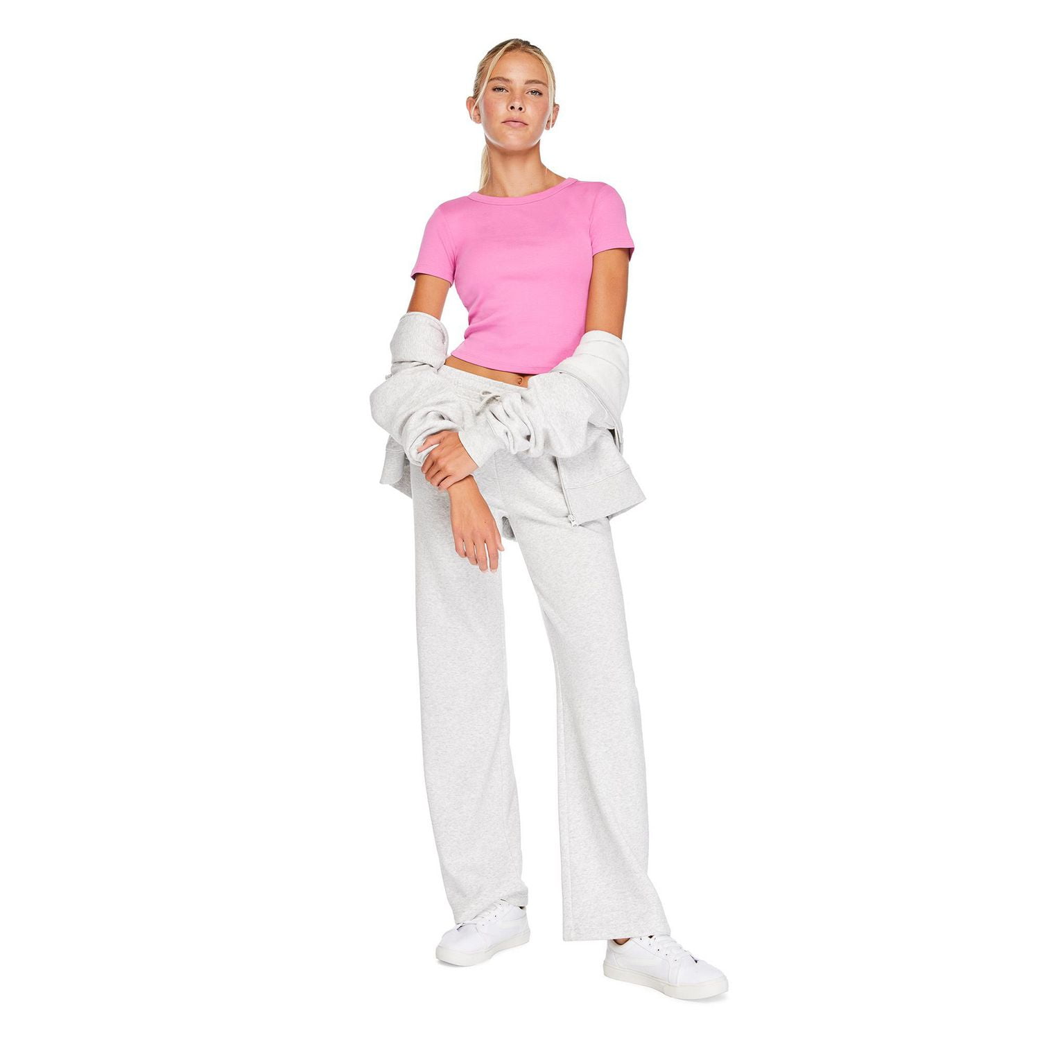 No Boundaries Women's Rib Baby Tee