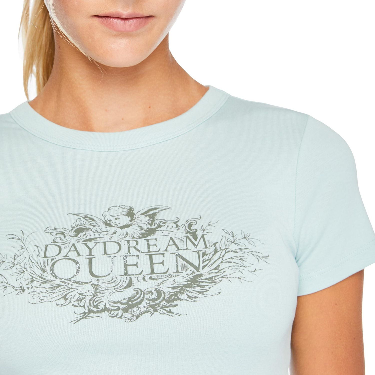 No Boundaries Women's Rib Baby Tee