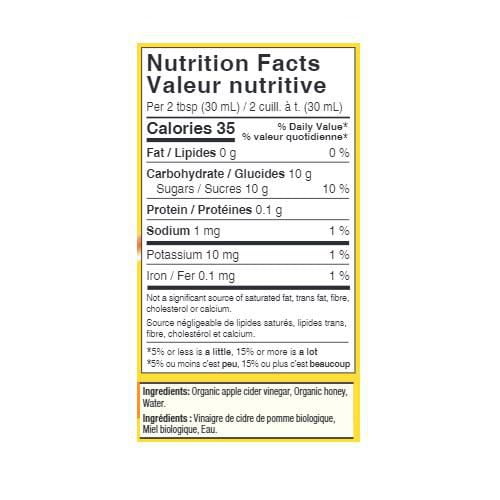 Bragg Organic Apple Cider Vinegar, Honey Flavour 473ml