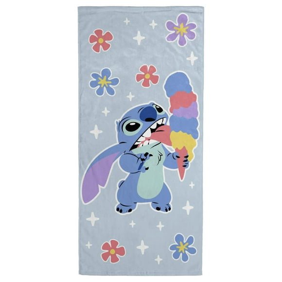 Disney Lilo & Stitch Serviette de Plage 100 % Coton (71 cm x 147 cm)