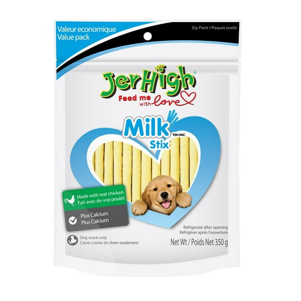 Gâteries pour chiens Milk Stix de JerHigh 350 g