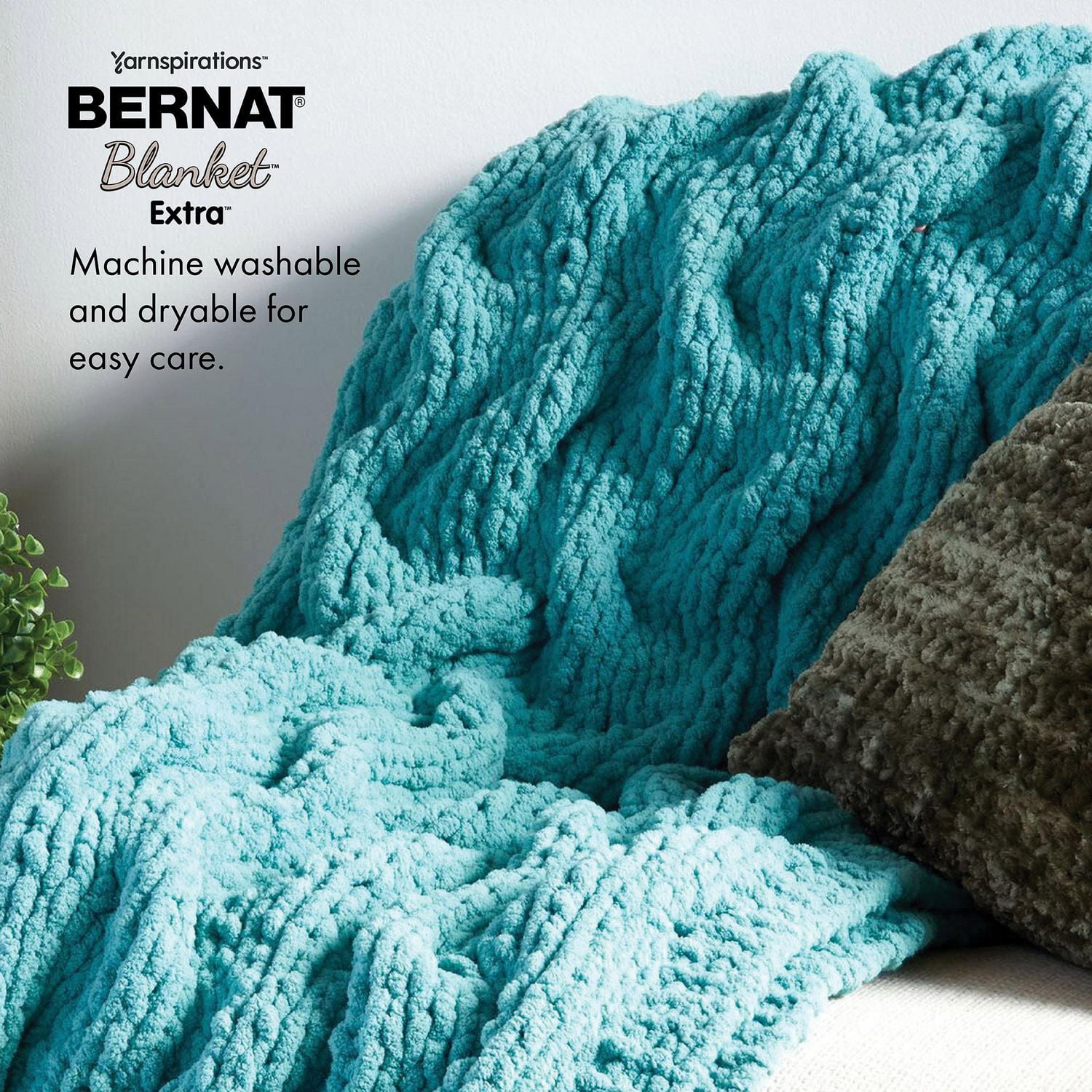 Bernat® Blanket Extra™ Yarn, Polyester #7 Jumbo, 10.5oz/300g, 97 Yards,  Cuddly chenille-style yarn 