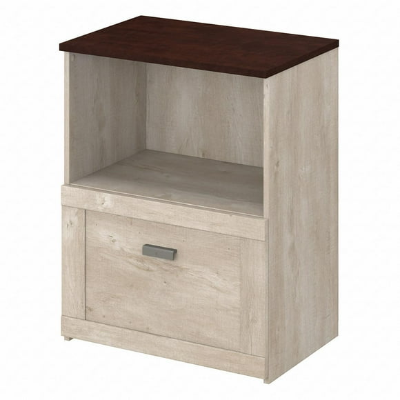 Classeur latéral Townhill de Bush Furniture, gris délavé et cerisier Madison