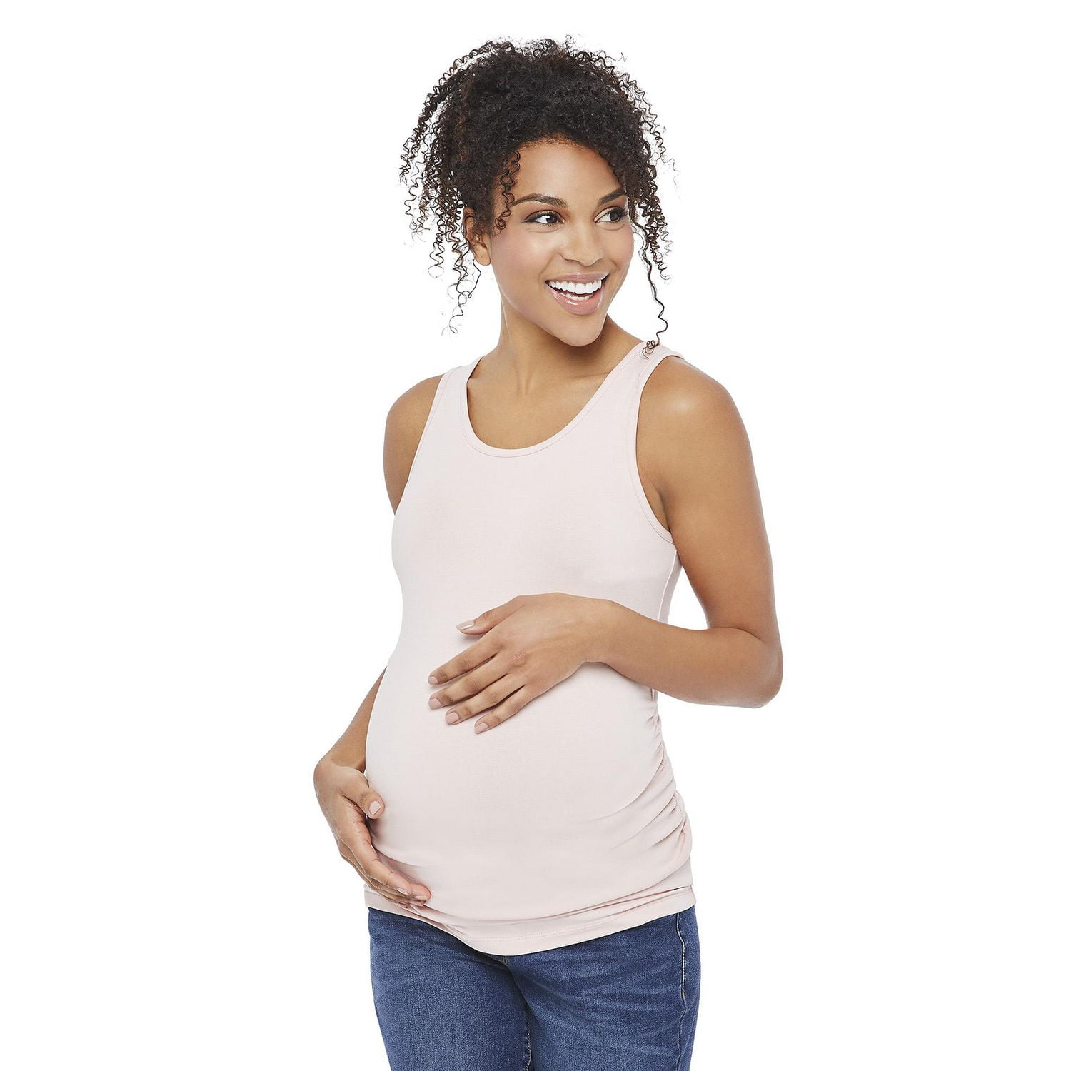 Paisley Sky Maternity Ruched Side Tank, Sizes S-XXL