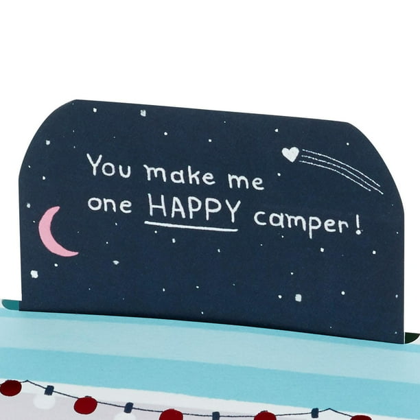 Carte Hallmark en 3 dimensions de la Saint-Valentin, pour un époux, une  épouse, un copain, une copine (Véhicule récréatif rétro « You Make Me a  Happy Camper ») 