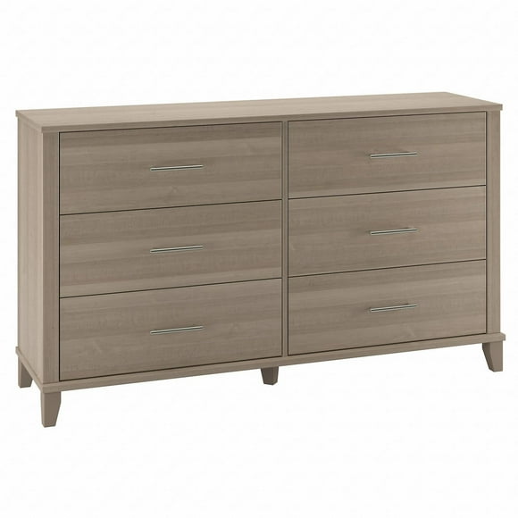 Commode à 6 tiroirs Somerset de Bush Furniture, gris cendré