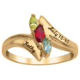 thumbnail image 2 of 10 K Gold Engraveable Daughter's Ring with Genuine Stones, 2 of 2