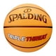 Spalding Triple Threat Rubber Basketball, size 7 (29.5"), Performance rubber cover - image 1 of 3