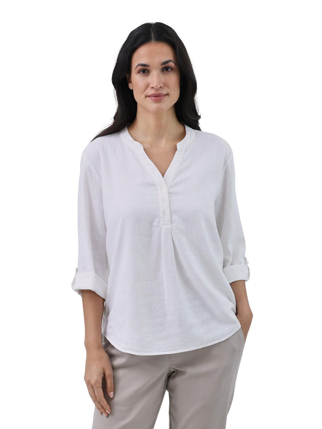 CHAPS LS LINEN RAYON