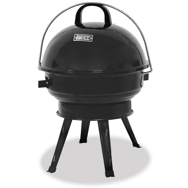 Barbecue portatif au charbon de bois de 14,5 po en noir de Backyard Grill - CBT1302WB-C