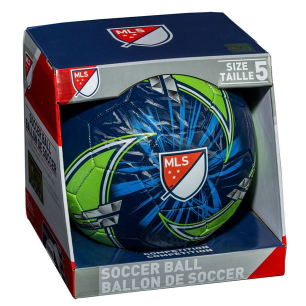 Ballon de soccer bleu et lime de la MLS par Franklin Sports