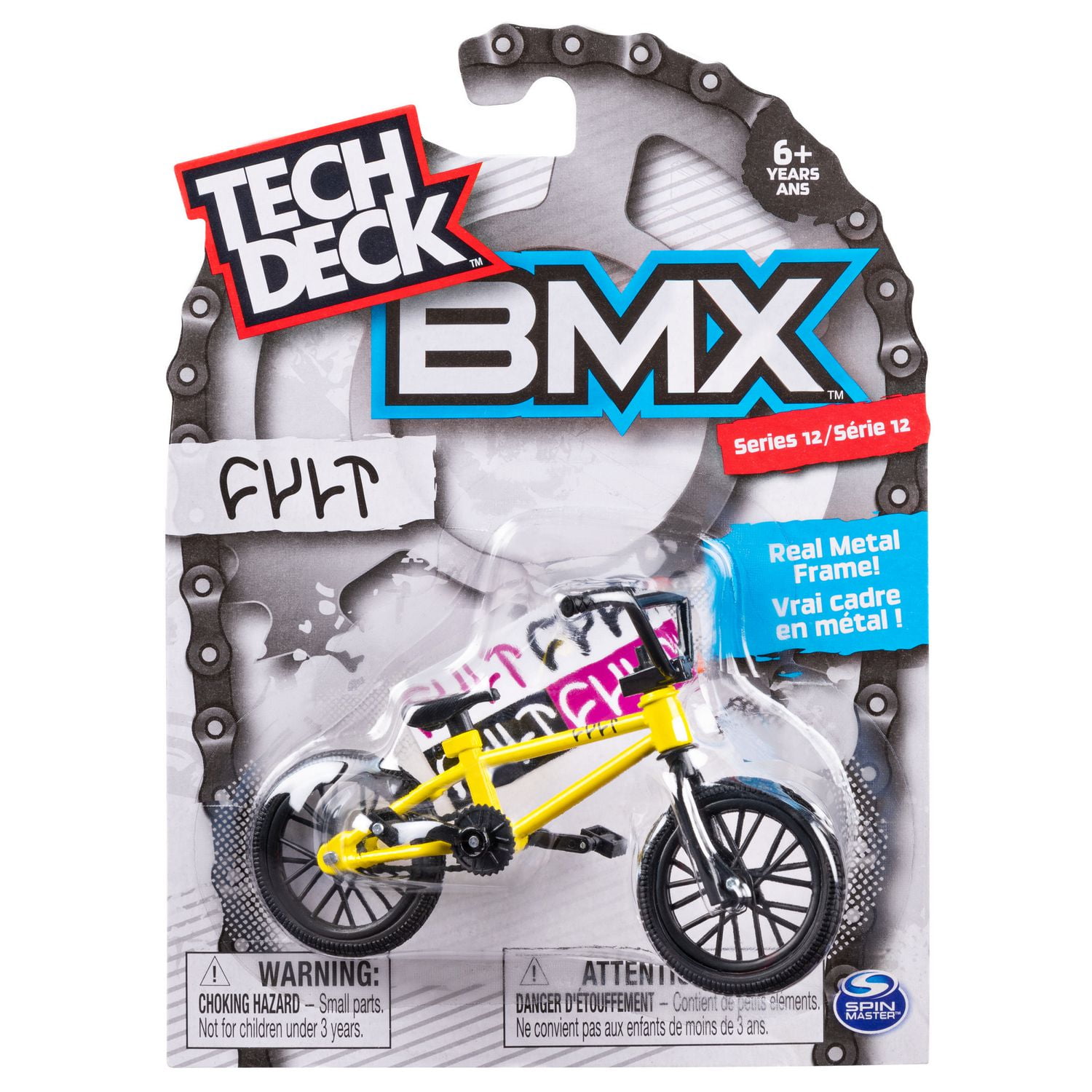 Tech Deck - BMX Finger Bike - Cult - Yellow/Black - Series 12