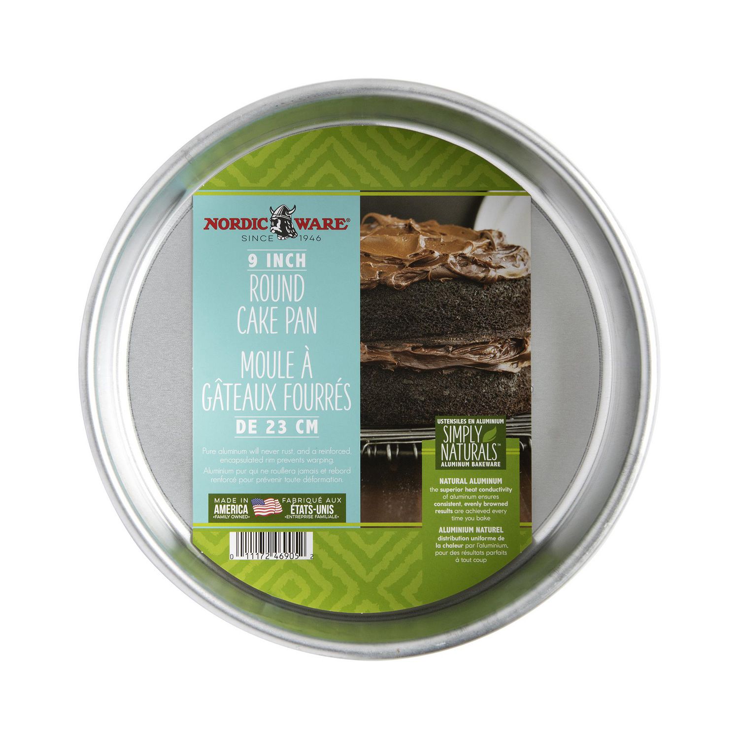 Nordic Ware Moule à muffins en aluminium naturel 12 moules 