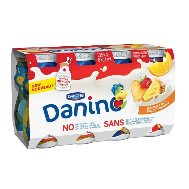 Danone Danino Go Fruits tropicaux 3.25% M.G. Yogourt à boire