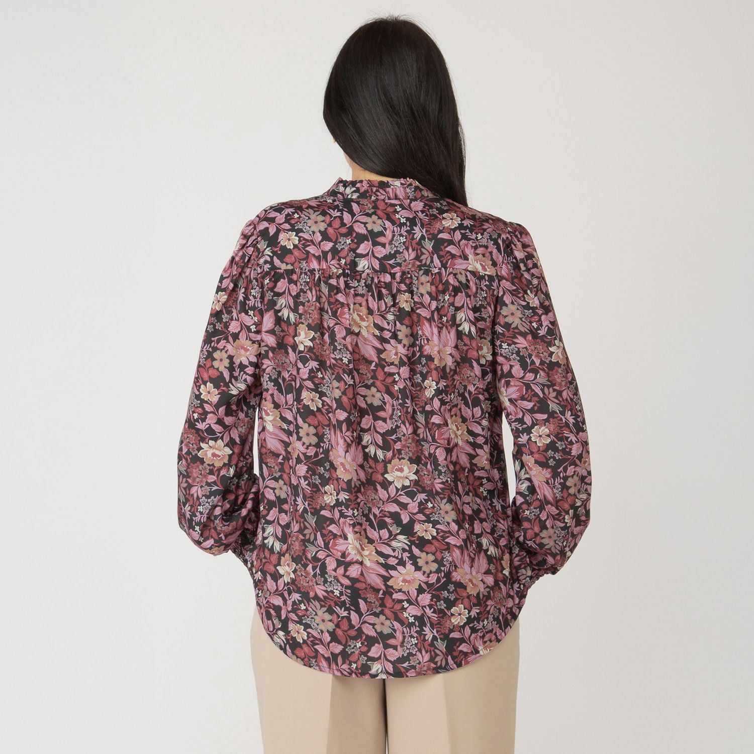 Devoted long sleeve floral print blouse