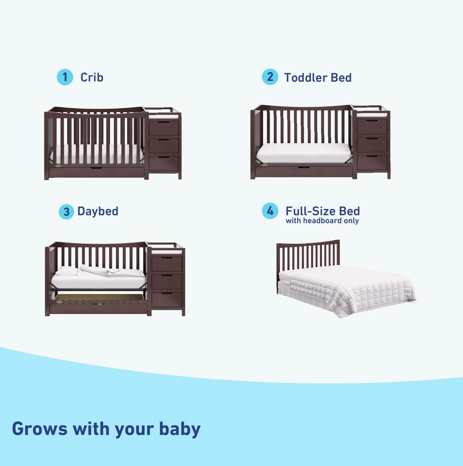 Graco remi crib hotsell and changer assembly instructions