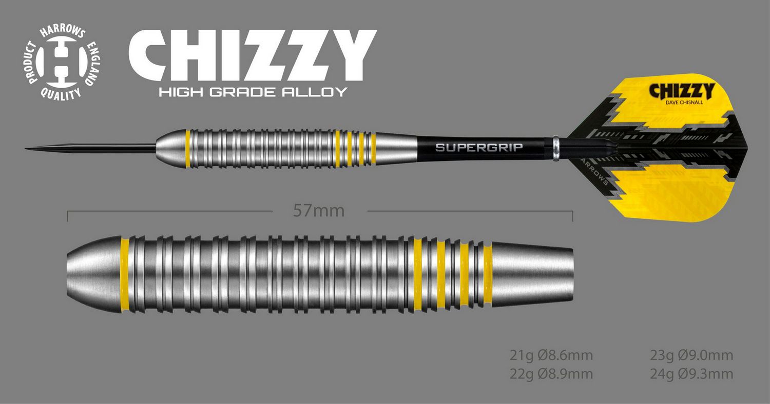 Harrows Chizzy Dave Chisnall High-Grade Alloy Darts - Includes