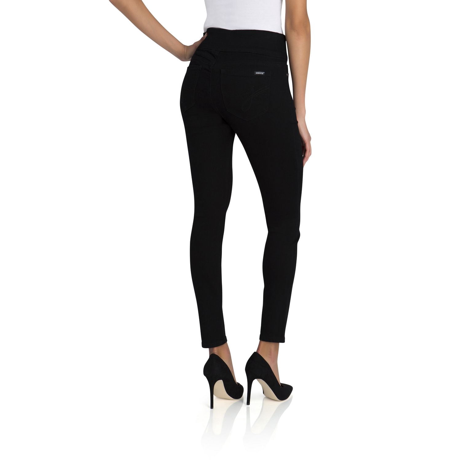 Jordache Women’s Shaping Wide Waistband Pull on Legging