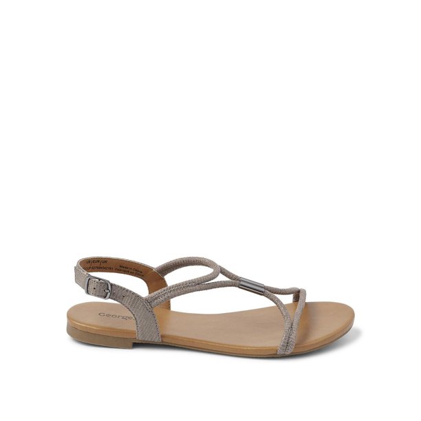 George Women's Alba Metallic Sandals - Walmart.ca