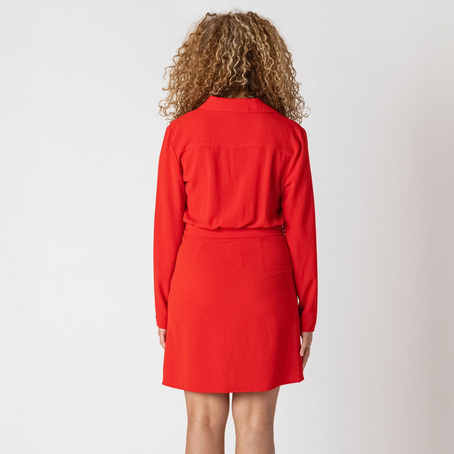 Devoted Long sleeve v-neck wrap dress