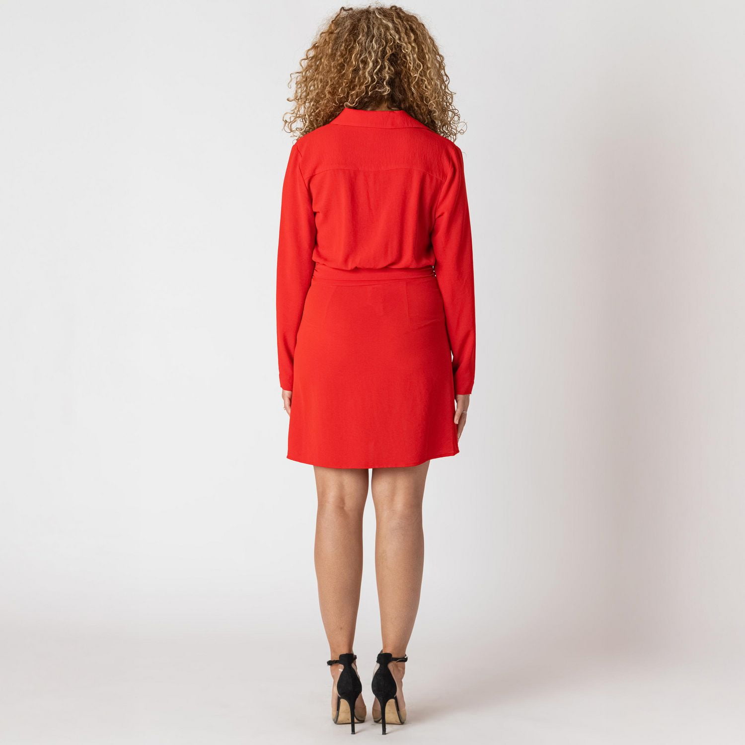 Devoted Long sleeve v-neck wrap dress