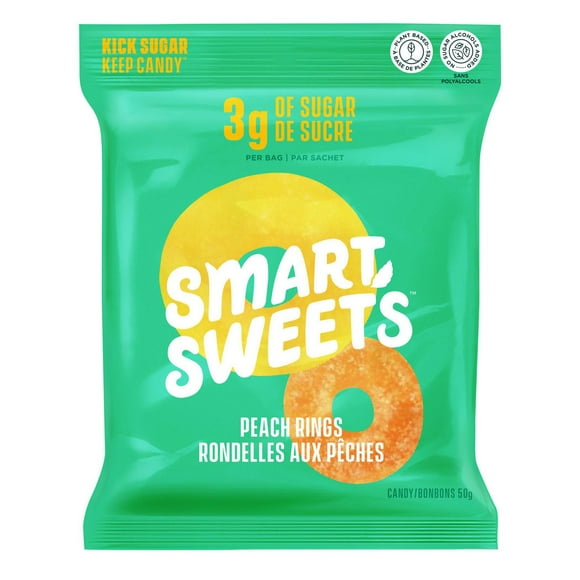 SmartSweets, Rondelles Aux Peches, 50g Pouch