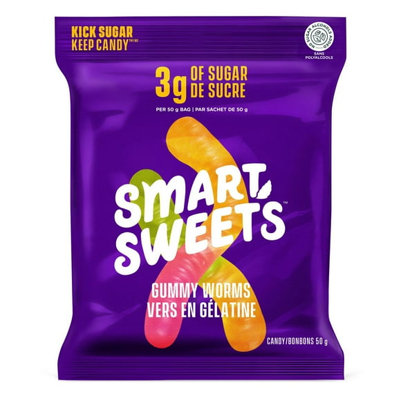 SmartSweets, Gummy Worms, 50g Pouch