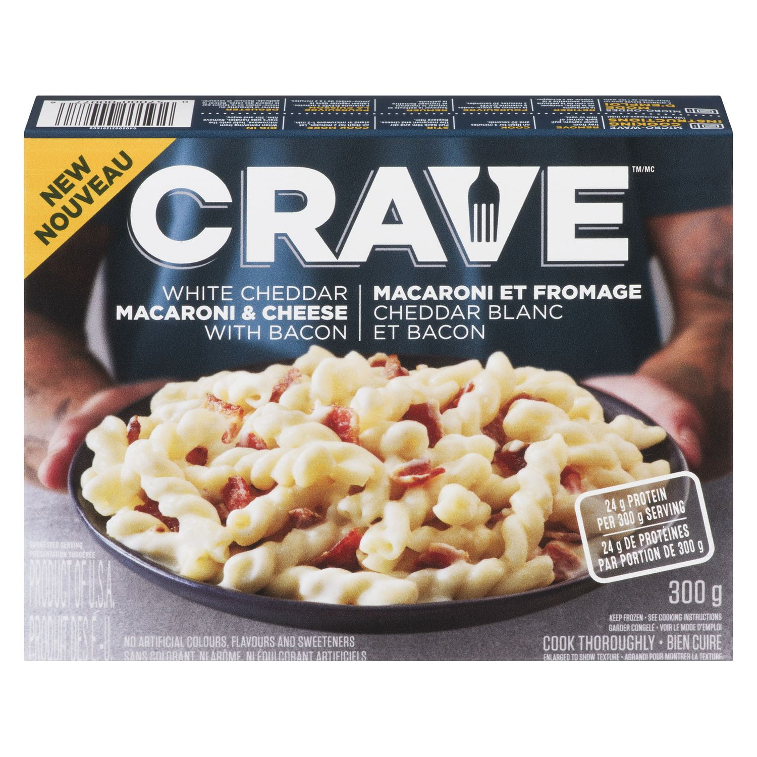 crave-white-cheddar-mac-cheese-with-bacon-frozen-meal-walmart-canada