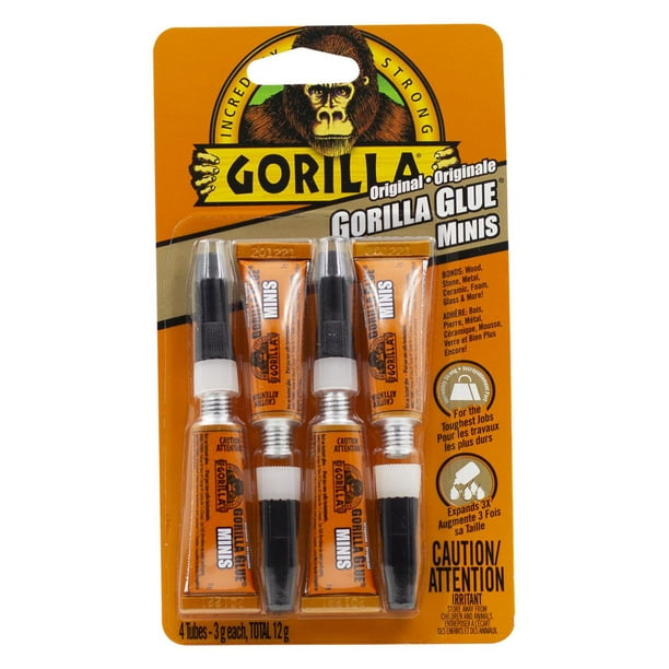 Tubes à usage unique minis originales Gorilla Glue de Gorilla Comprend 4 tubes