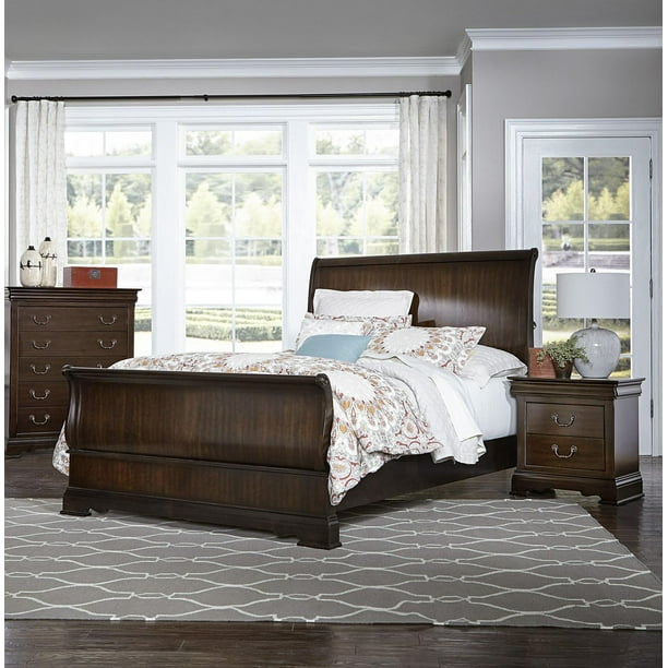 Topline Home Furnishings 3pc Cherry Brown Bed Set - Walmart.ca