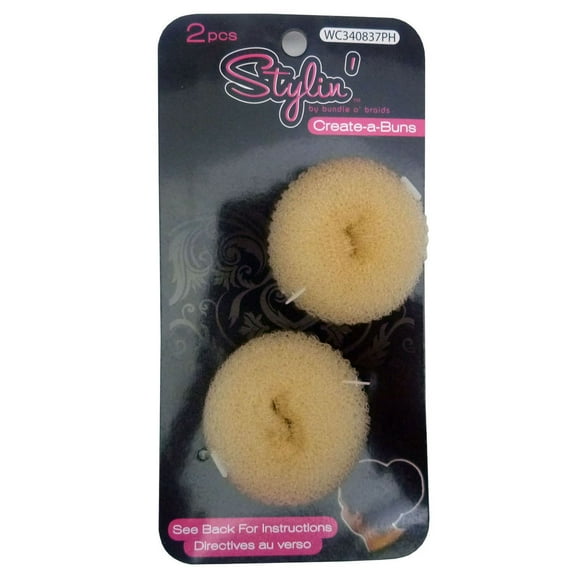 Petits supports de chignon pour cheveux de Stylin 2 chignons pour cheveux