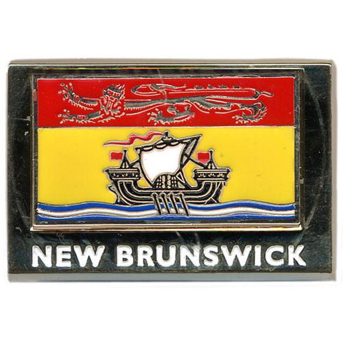 Aimant d'émail avec drapeau de Nouveau Brunswick