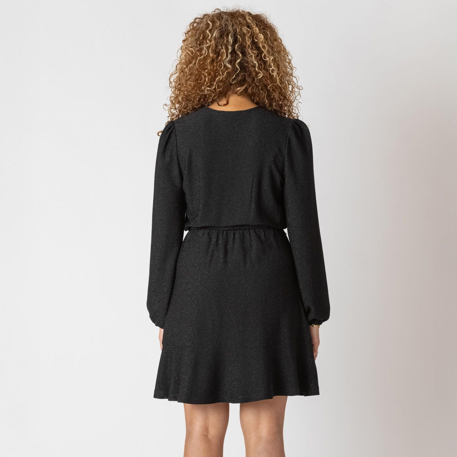 Devoted L/S wrap mini dress<br>