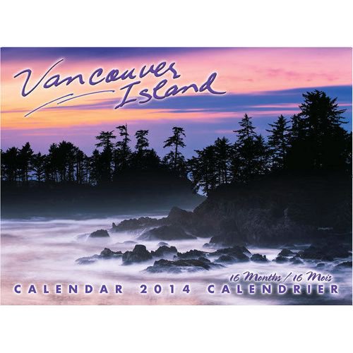 Calendrier 2014, 9 x 12, agrafées, l'Ile de Vancouver