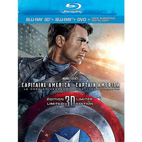 Capitaine America : Le Premier Vengeur (Blu-ray 3D + Blu-ray + DVD + Copie numérique) (Bilingue)