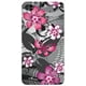 Étui avec proctecteur d'écran pour iPhone 4 / 4s d’Exian - TPUR motif floral noir et rose - paq. de 2 – image 2 sur 2