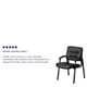Chaise d’appoint ou de réception de luxe Flash Furniture en cuir noir avec cadre au fini noir – image 4 sur 9