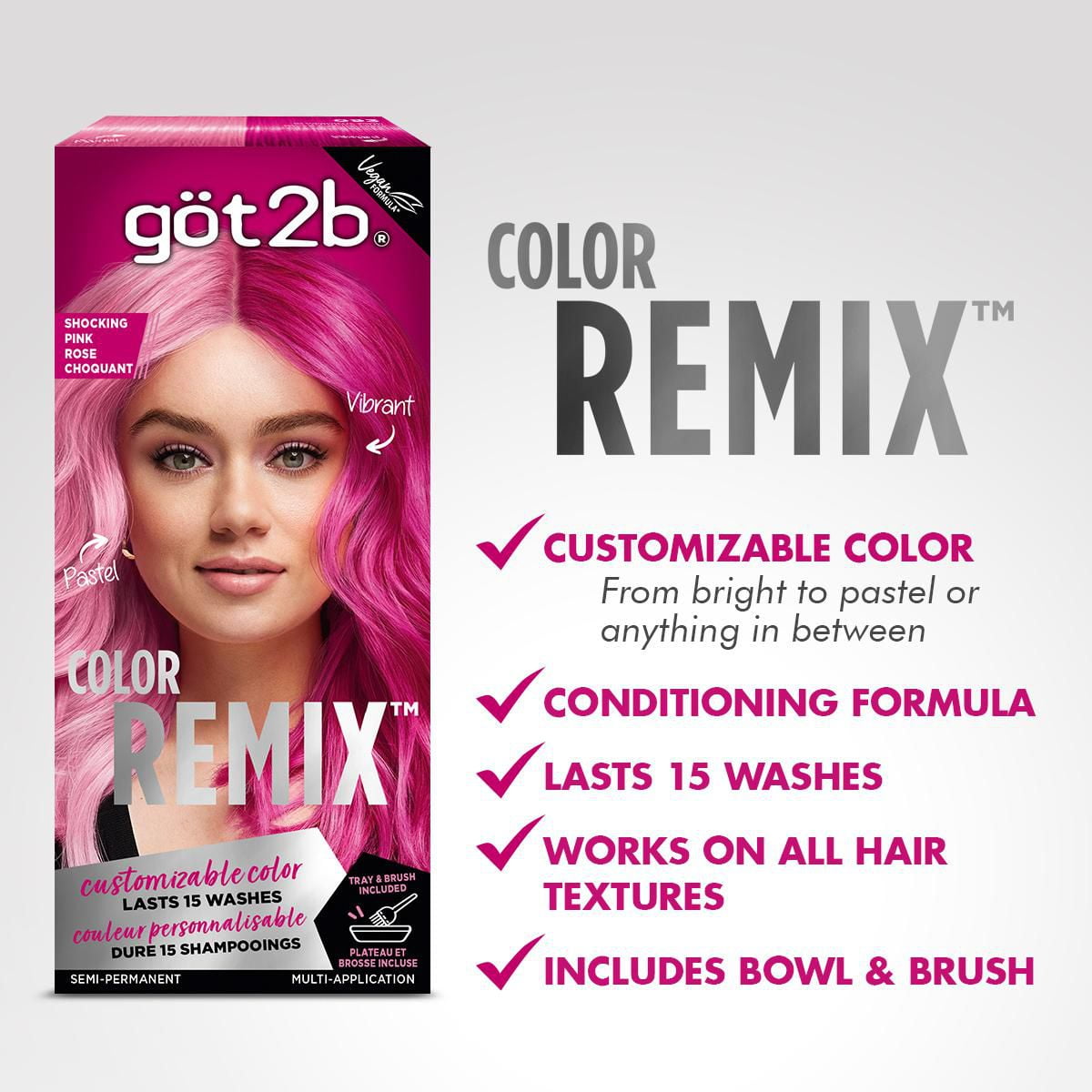 Got2b pink 2025 hair paint reviews