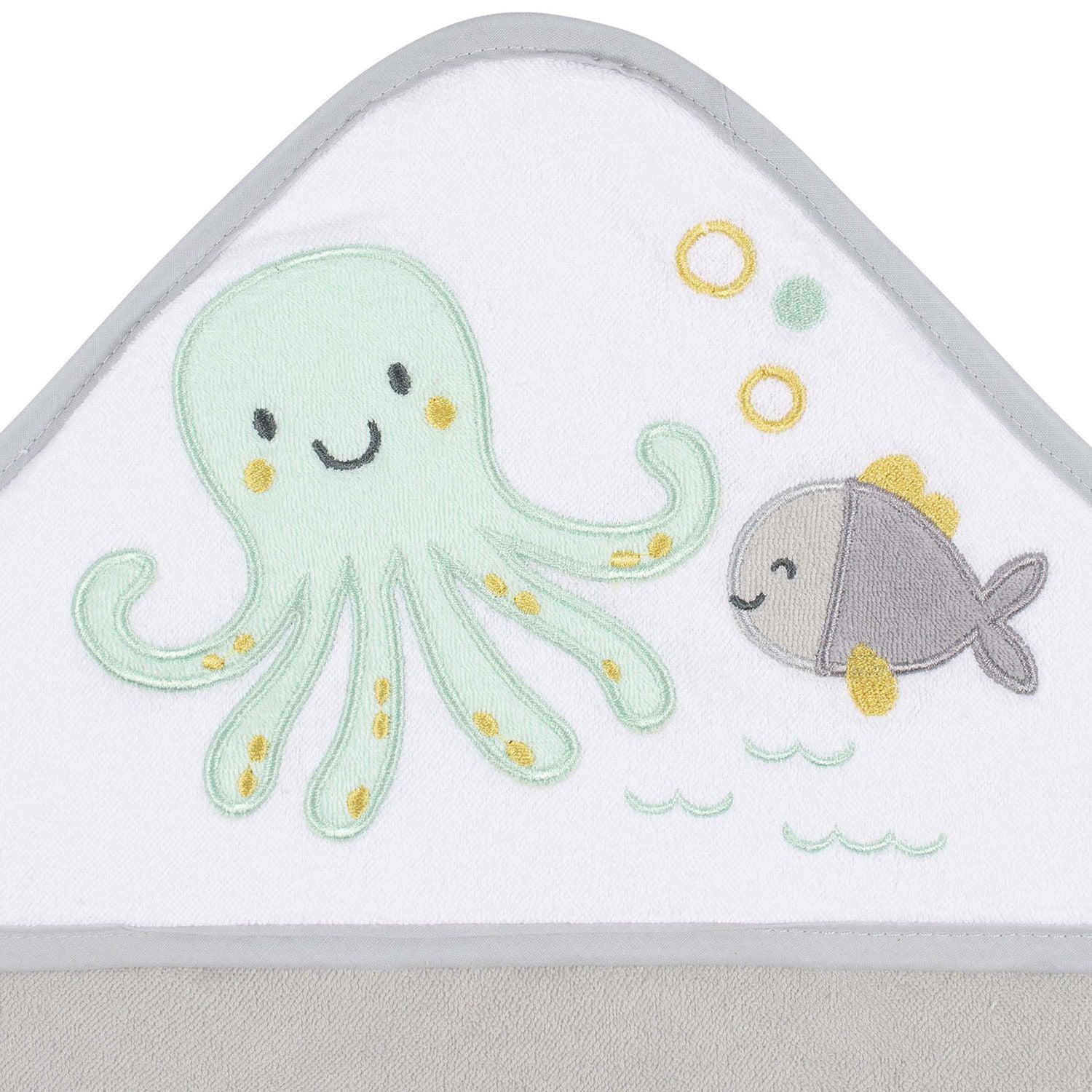 Hooded Bath Towel with 2 washcloths and decorative popular Octopus