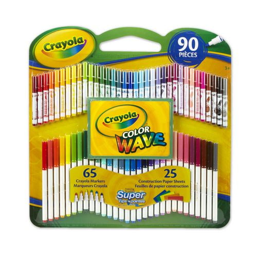 Marquers Crayola Super Tips Color Wave - 90 pièces