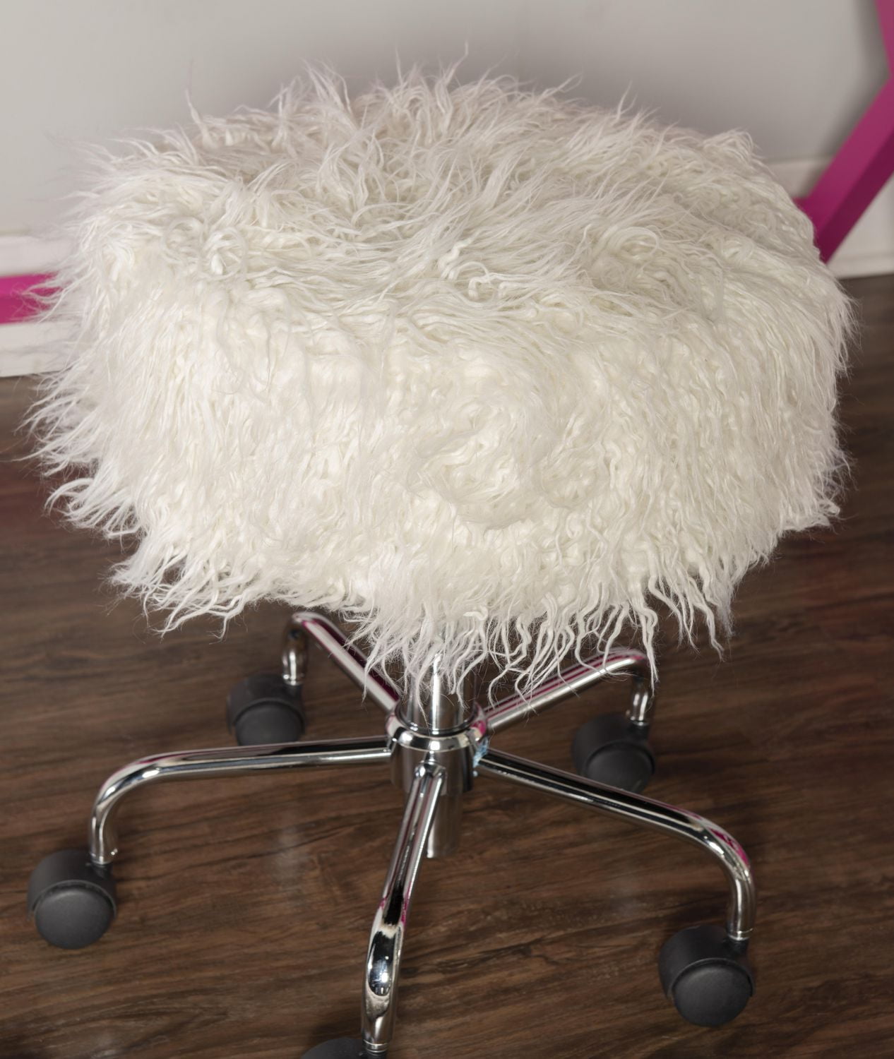 Faux fur stool deals walmart