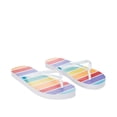 thumbnail image 2 of Time and Tru Women's Rainbow Flip Flops, 2 of 4