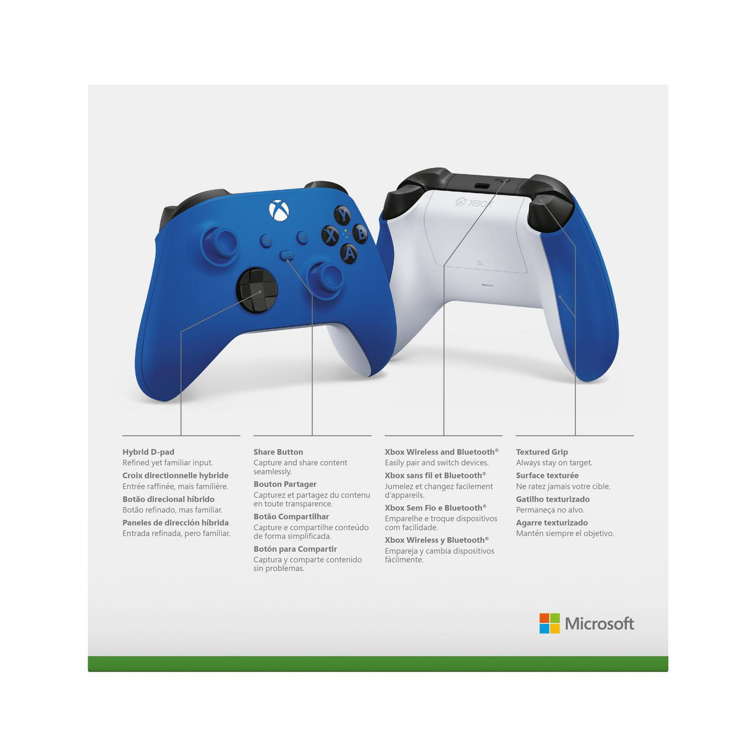 Xbox remote hot sale blue