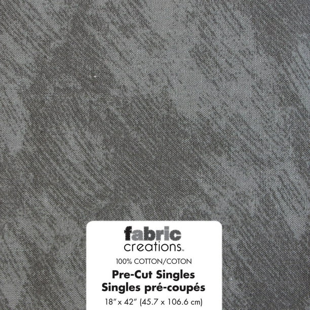 Fabric Creations ris avec coups de pinceau gris clair tissu pré-coupé 1⁄2 verge de large